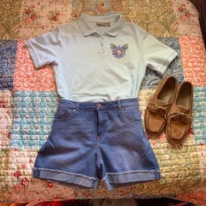 Croft and Barrow Cotton Embroidered Polo Shirt